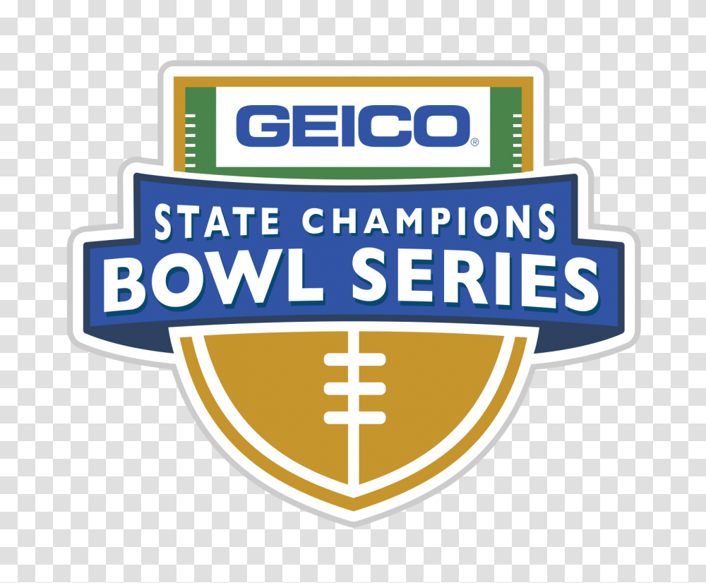 Geico State Champions Bowl Series Will Be Held, Label, Logo Transparent Png