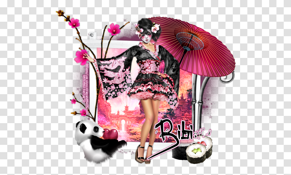 Geisha Clipart Geisha, Person, Bird, Figurine Transparent Png