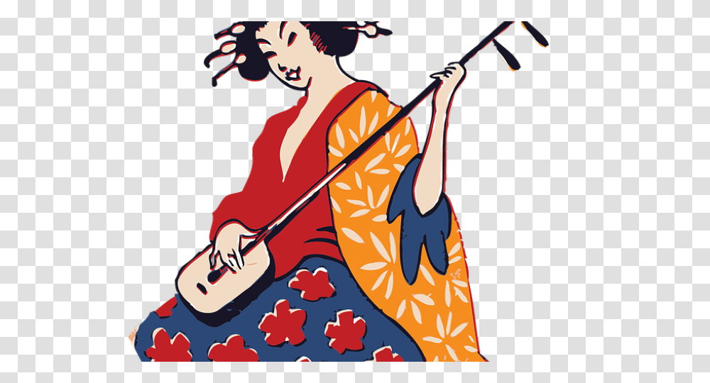 Geisha Clipart Geisha Girl, Guitar, Leisure Activities, Musical Instrument Transparent Png