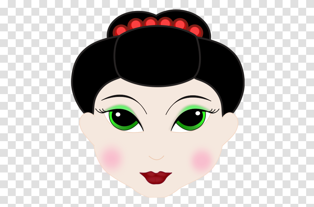 Geisha Girl Anime Clipart For Web, Face, Head, Sunglasses, Accessories Transparent Png