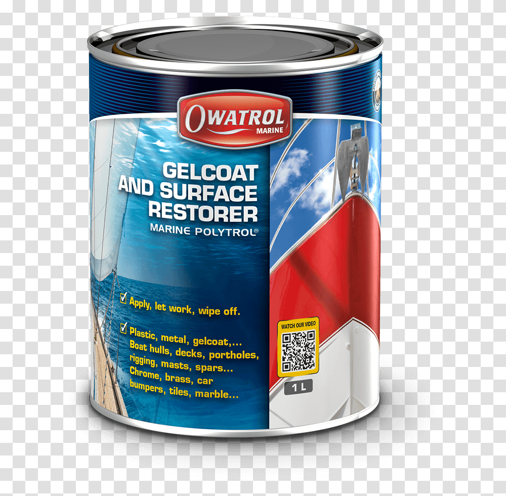Gelcoat And Surface Restorer, Tin, Can, Aluminium, Paint Container Transparent Png