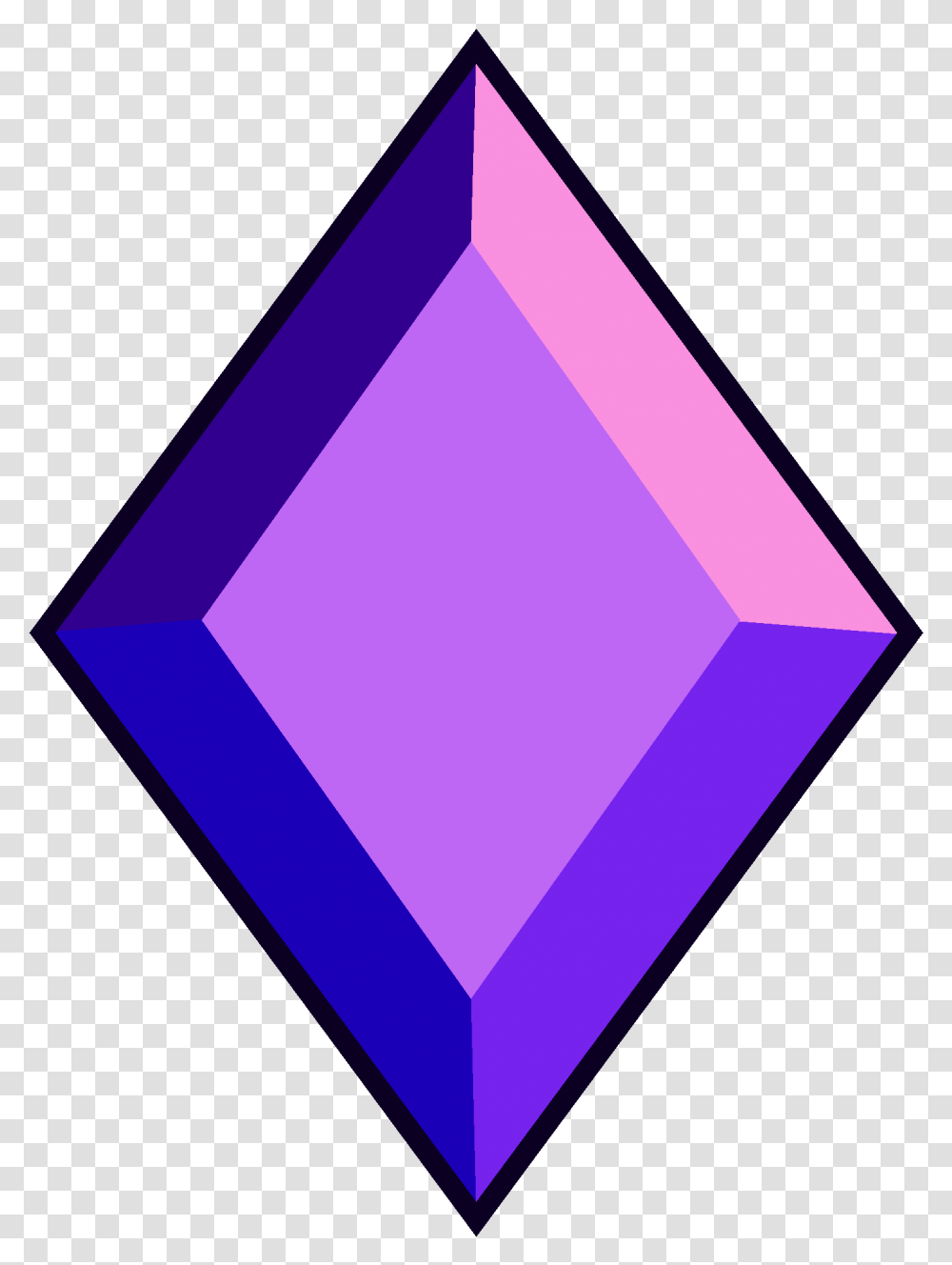 Gem Clipart Violet Diamond Steven Universe Gemstones, Triangle, Label, Sticker Transparent Png
