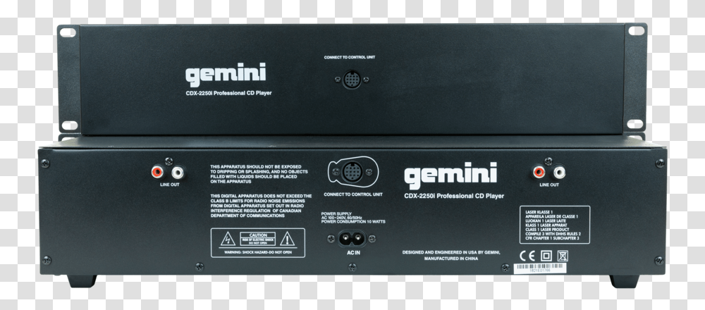 Gemini Cdx 2250i Back, Adapter, Amplifier, Electronics Transparent Png