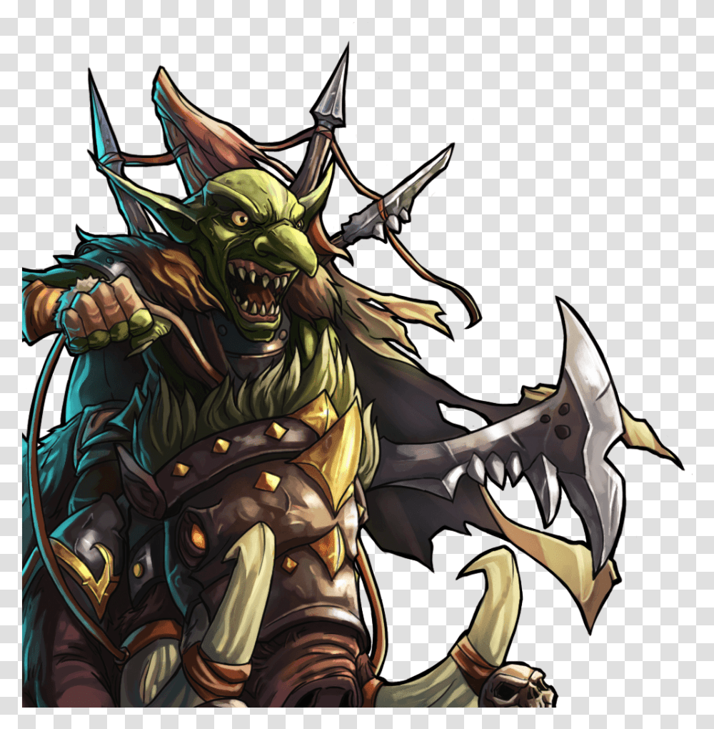 Gems Of War Wikia Goblin Riding A Boar, Person, Human, Painting Transparent Png