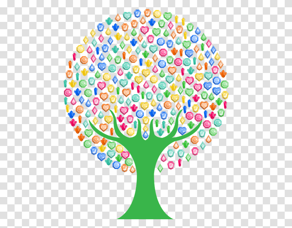 Gems Shiny Precious Stones Colorful Tree Clipart, Sphere, Bead, Accessories, Accessory Transparent Png