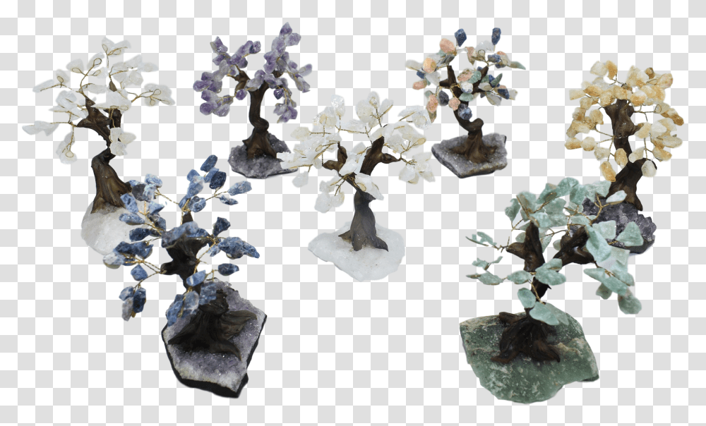 Gemstone Bonsai Tree Tree, Crystal, Plant, Mineral, Flower Transparent Png