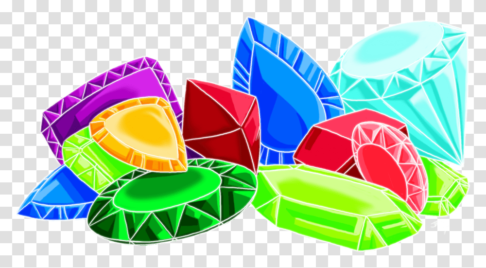 Gemstone Clipart Colorful Gem Gems Clipart, Toy, Triangle, Plastic, Food Transparent Png