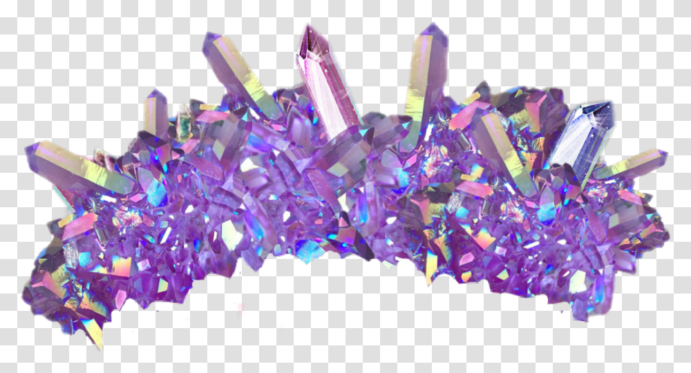 Gemstones Gems Crown Beautifull Corona Gemas, Crystal, Mineral, Quartz, Purple Transparent Png