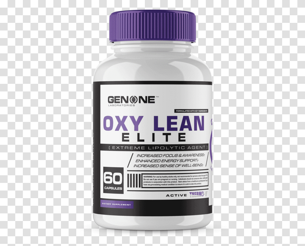 Gen One Nutrition Oxy Oxylean, Cosmetics, Bottle, Label Transparent Png