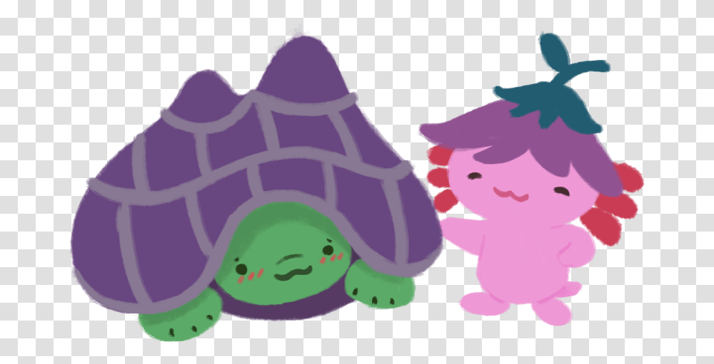 Gen The Green Tortoise Withdrawn Into His Purple Shell Cartoon, Peeps, Smelling, Mouth, Lip Transparent Png