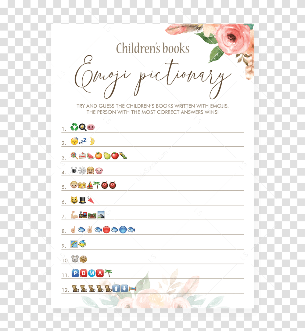 Gender Neutral Baby Shower Emoji Game Printable By Emoji Baby Shower Game, Page, Menu, Number Transparent Png