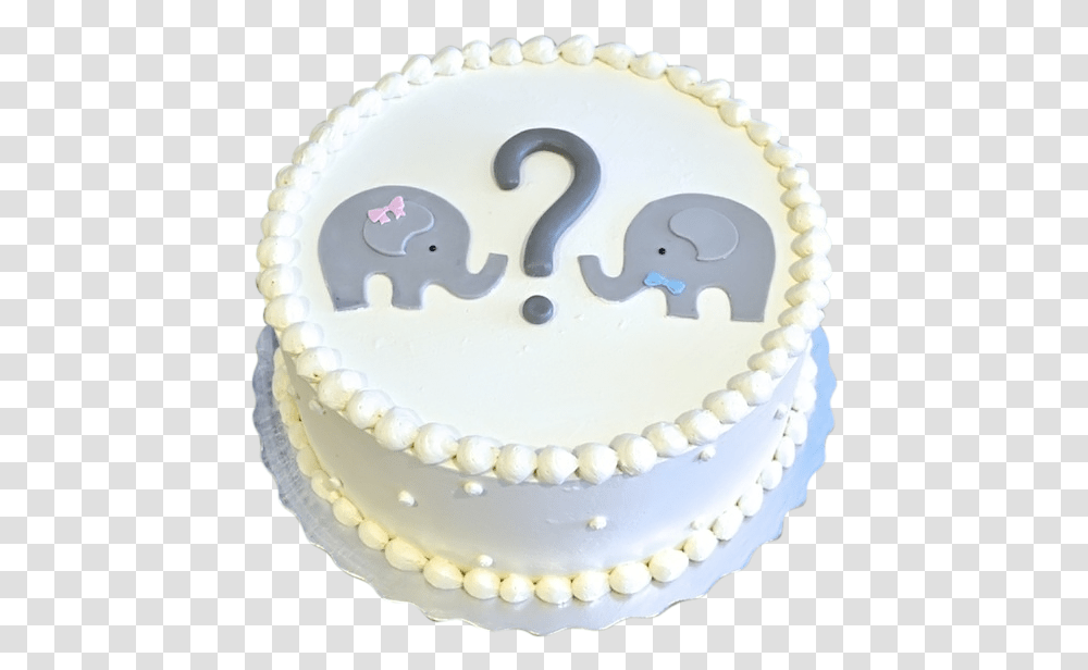 Gender Neutral Elephant Baby Shower Cake, Birthday Cake, Dessert, Food, Cream Transparent Png