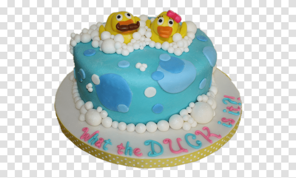 Gender Reveal Cake Ducks Cake, Birthday Cake, Dessert, Food Transparent Png