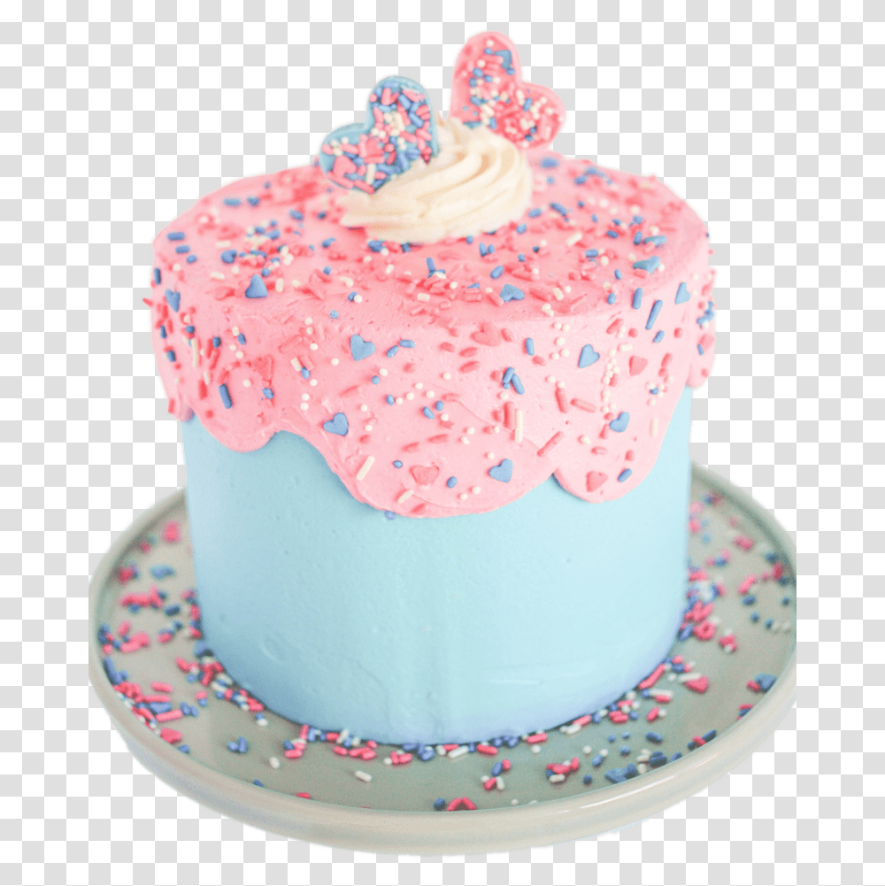 Gender Reveal Cake Sprinkles, Dessert, Food, Birthday Cake, Cream Transparent Png