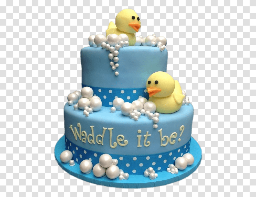Gender Reveal Cake Waddle It Be Baby Born Birthday Cake, Dessert, Food Transparent Png