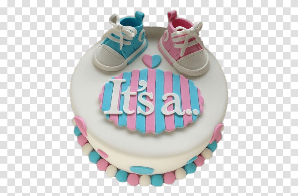 Gender Revealing Cake Shoe Decoration Gender Reveal Cake Uk, Birthday Cake, Dessert, Food Transparent Png
