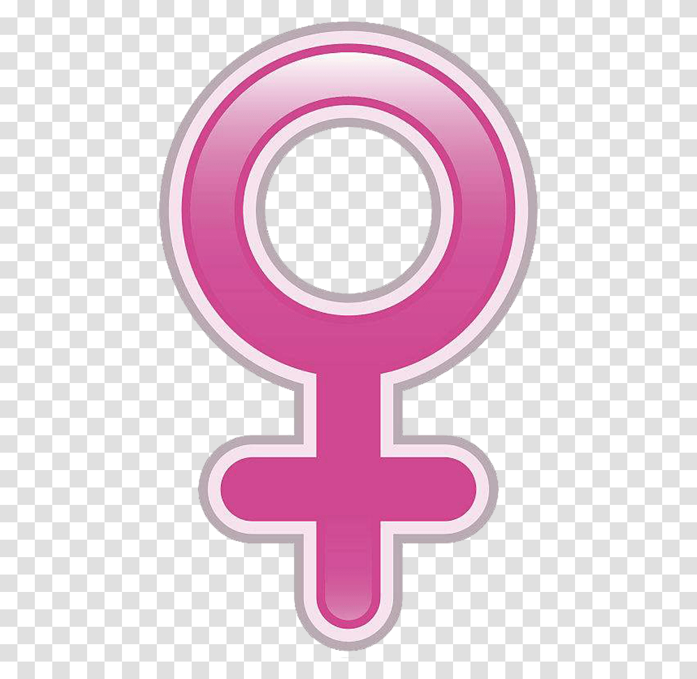 Gender Symbol Female Woman Female Symbol, Cross, Magnifying, Logo, Trademark Transparent Png