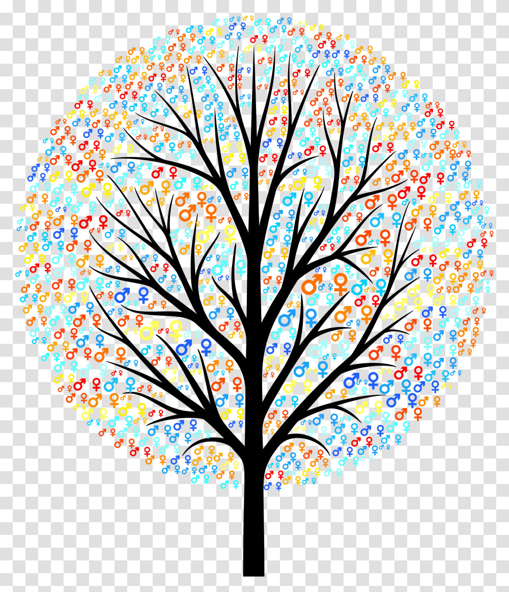 Gender Symbols Tree Clip Arts Printable Tree Silhouette Free, Sphere, Rug, Ornament, Lighting Transparent Png