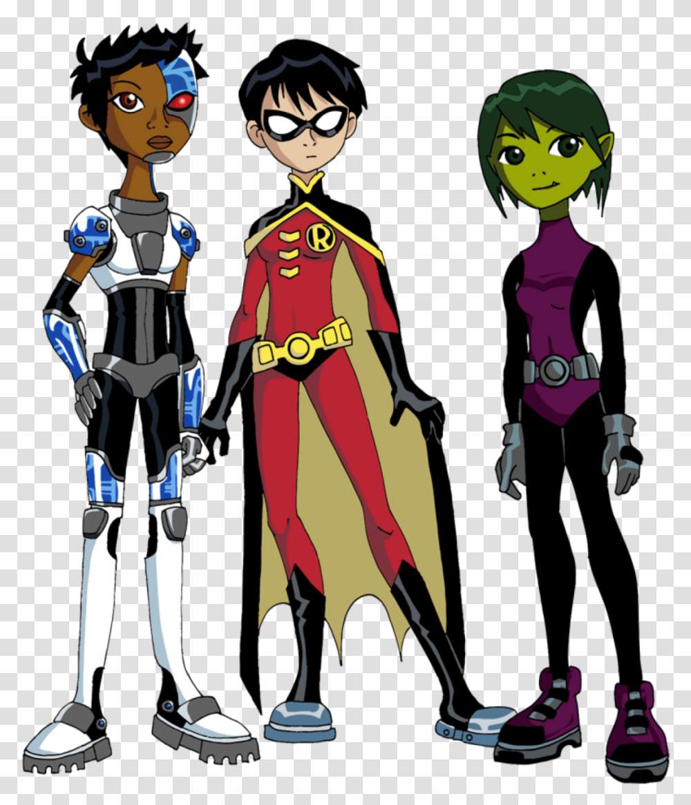 Genderbender Teentitans Cyborg Robin And Beastboy Teen Titans Cyborg Gender Bend, Shoe, Footwear, Apparel Transparent Png