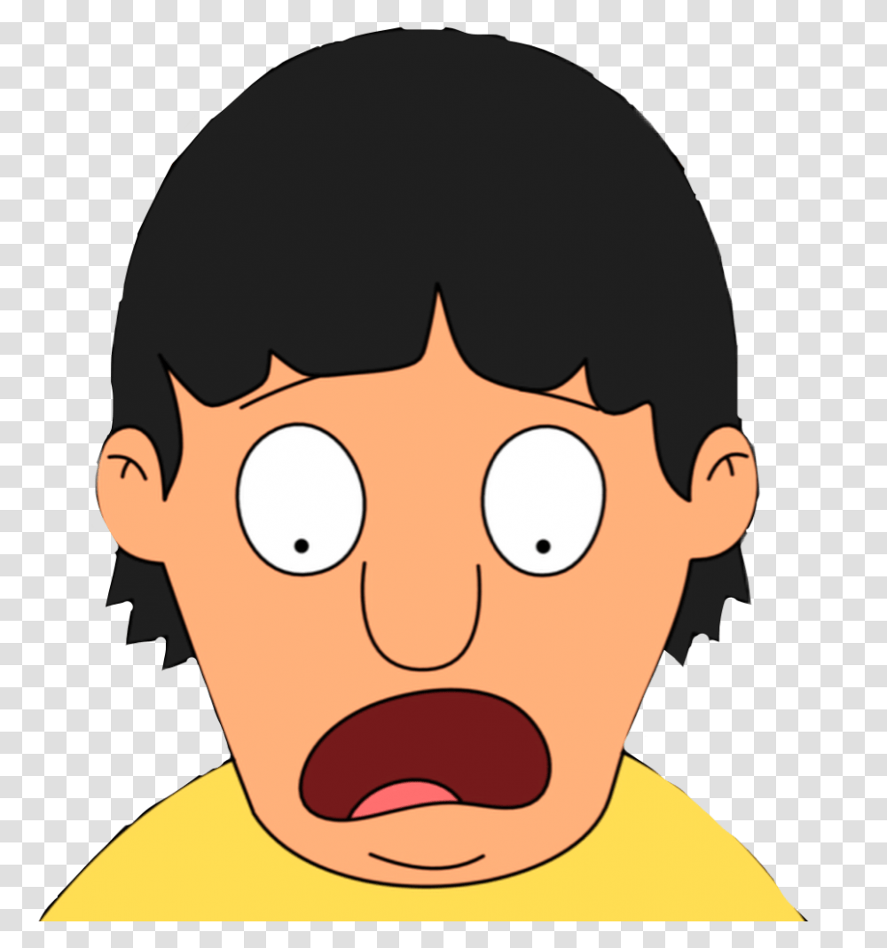 Gene In Aw Bobsburgers Gene Genebelcher Shock Shocked, Person, Face, Hair, Head Transparent Png