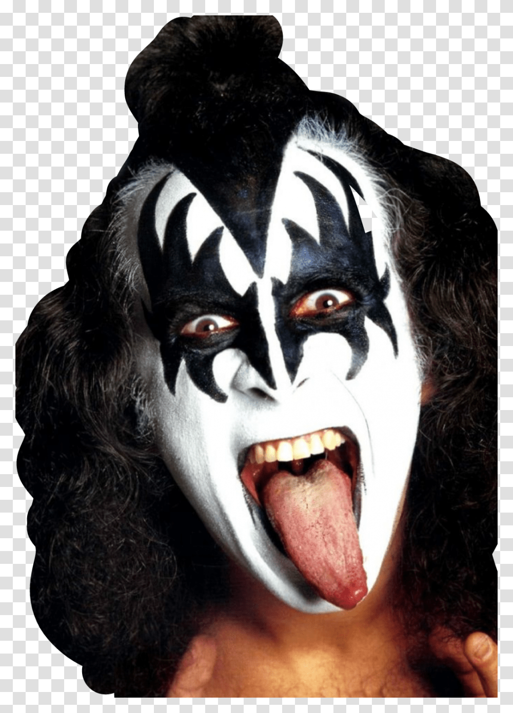 Gene Simmons Kiss Face Paint, Mouth, Lip, Person, Human Transparent Png