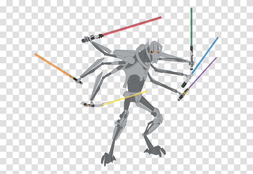 General Grievous With Light Sabers Download Cartoon, Bow, Sport, Sports, Archery Transparent Png
