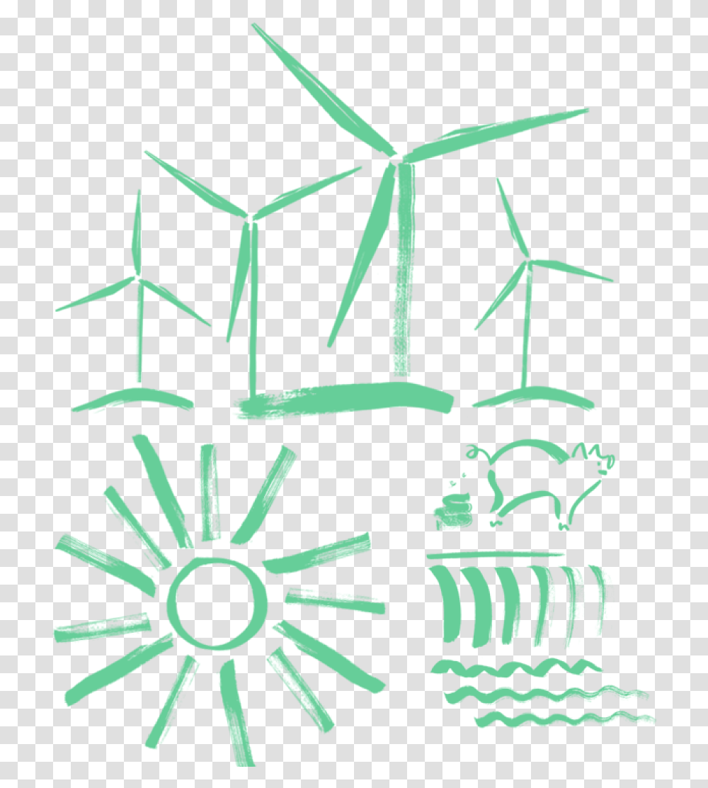 Generating Our Electricity Wind Turbine, Stencil, Machine Transparent Png