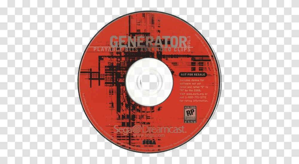 Generator Volume 1 Playable Bits And Video Clips Sega Dreamcast Game Used Sonic The Hedgehog, Disk, Dvd Transparent Png