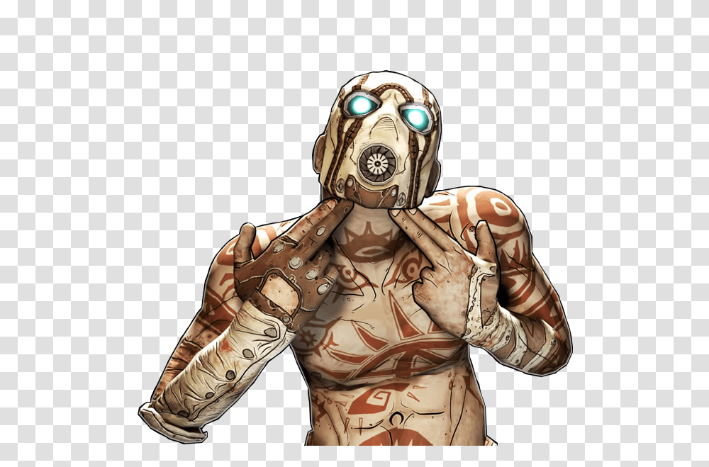 Generic Enemy Video Game Character Borderlands Psycho, Person, Hand, Animal, Mammal Transparent Png