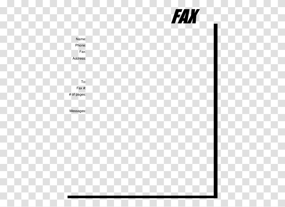 Generic Fax Cover Sheet Template Fast Relief, Gray, World Of Warcraft Transparent Png