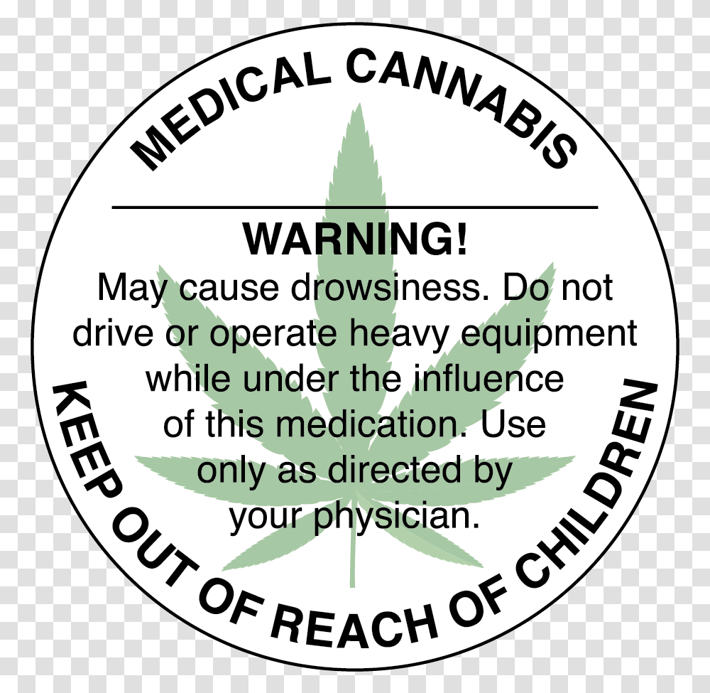 Generic Medical Cannabis Compliance Circle Label Circle, Word, Plot, Paper Transparent Png
