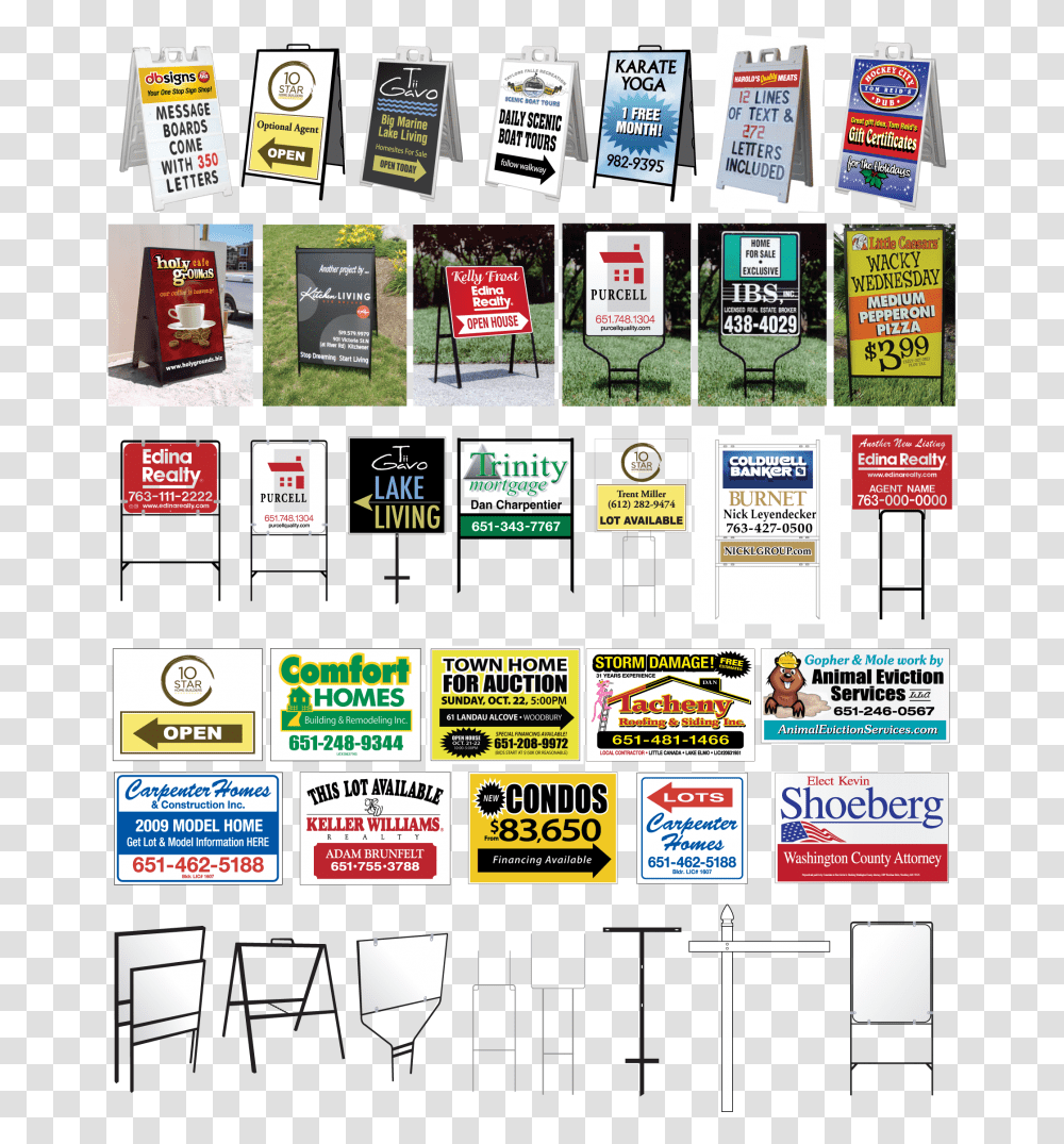 Generic Real Estate Signs, Advertisement, Poster, Flyer, Paper Transparent Png