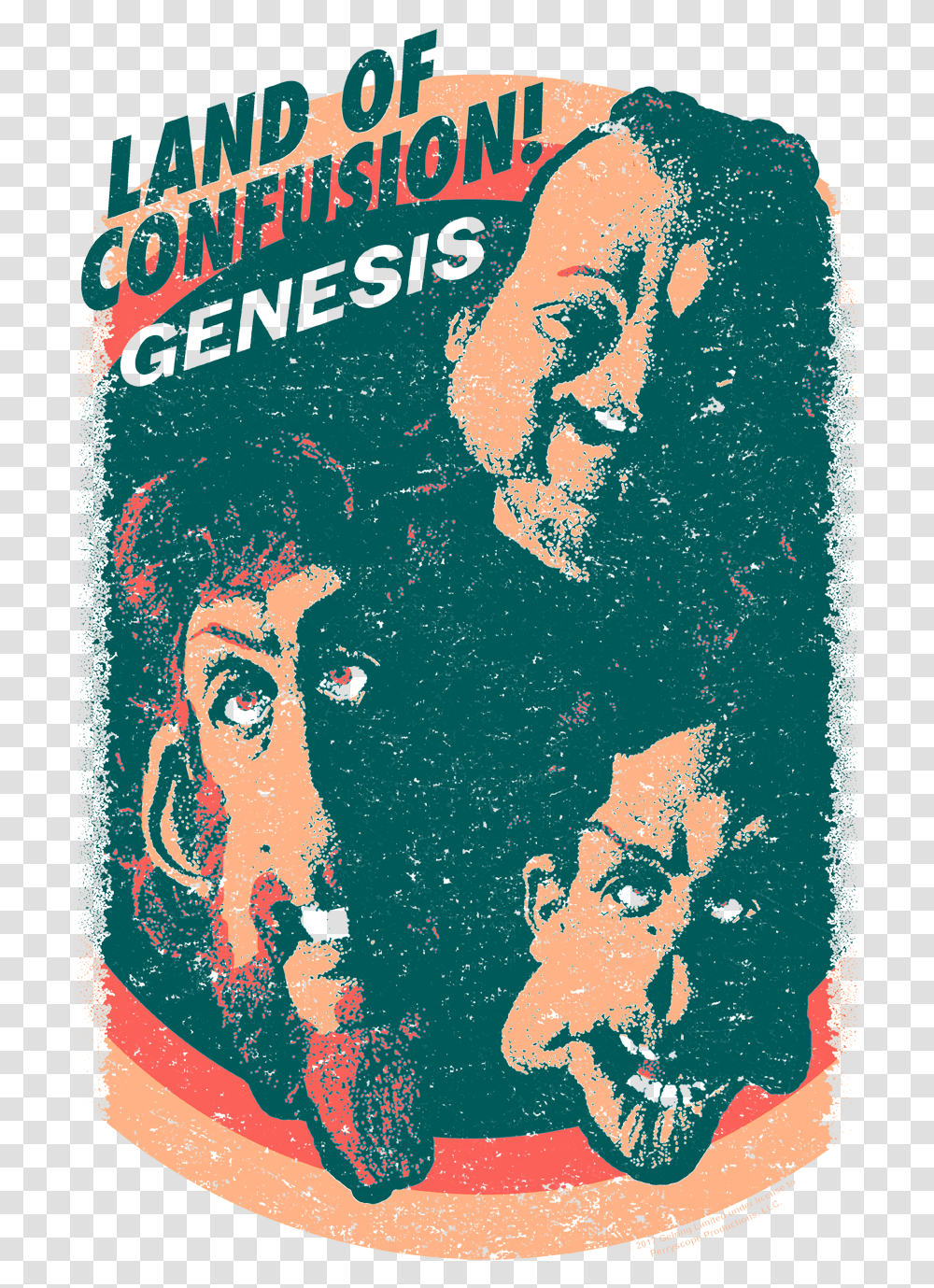 Genesis Land Of Confusion T Shirt, Poster, Advertisement, Flyer, Paper Transparent Png