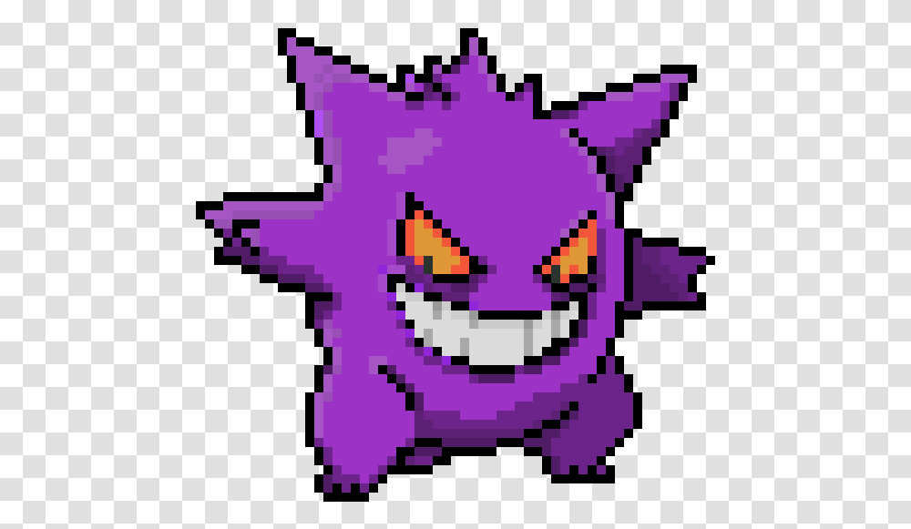 Gengar By Insomnimatic Gastly Haunter Gengar Pixel Art, Symbol, Star Symbol, Rug, Text Transparent Png