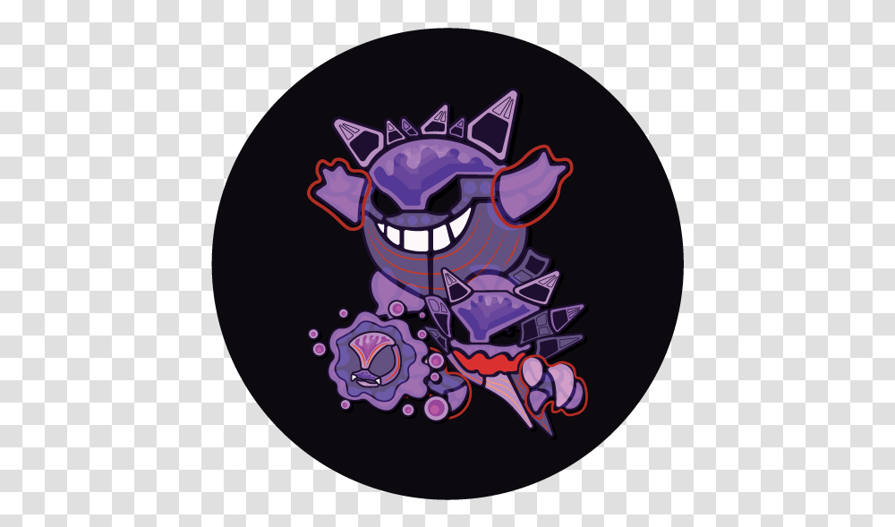 Gengar Family Button Izel Studios Cartoon, Graphics, Animal, Mammal, Sea Life Transparent Png