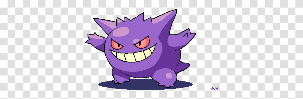 Gengar Stickers For Android Ios Mean Look Pokemon Gif, Poster, Advertisement, Plush, Toy Transparent Png
