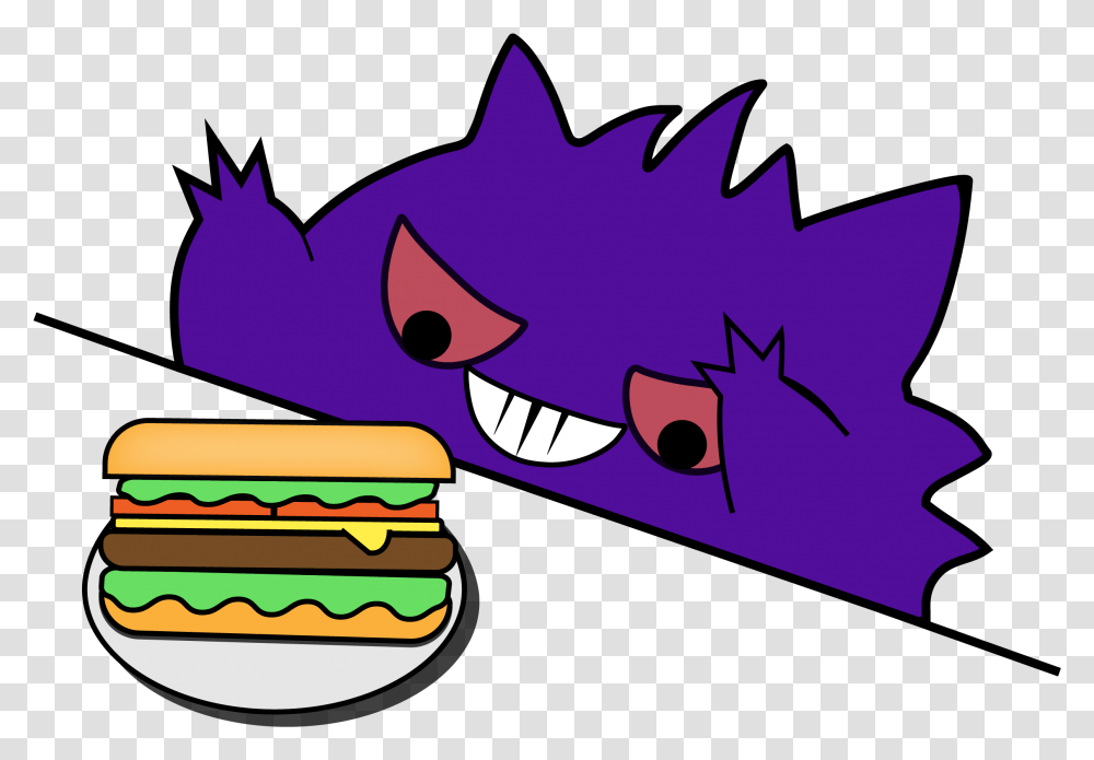 Gengar The Lil Chonk Pokemon Clip Art, Food, Hot Dog Transparent Png