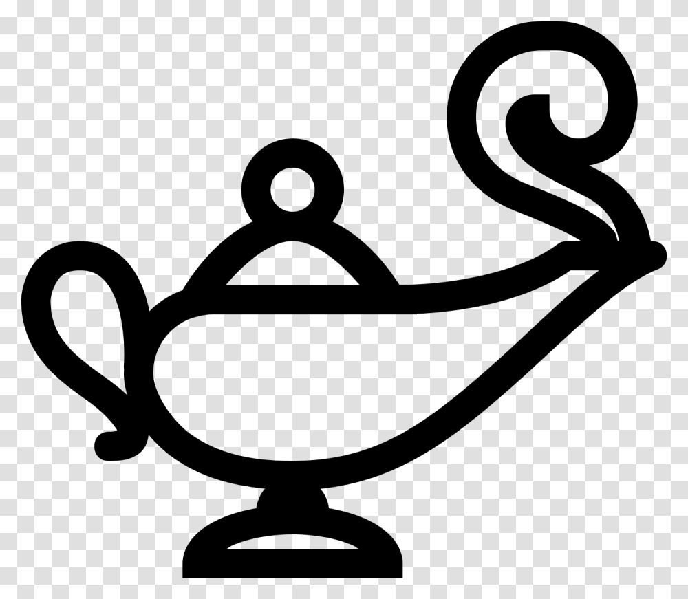 Genie Aladdin Computer Icons Oil Lamp Genie Lamp Icon, Gray Transparent Png