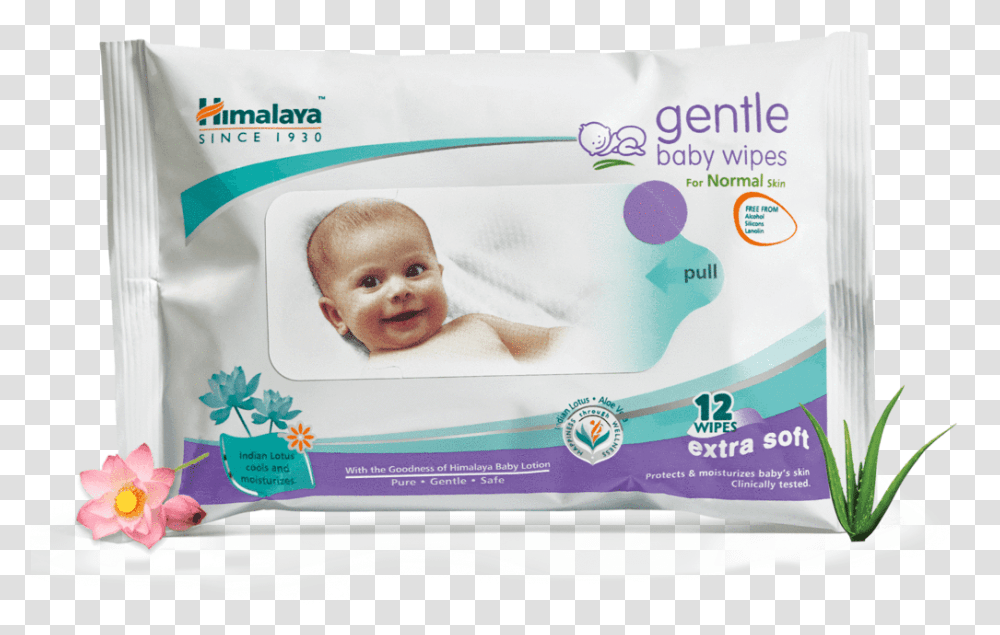 Gentle Baby Wipes 12s Himalaya Baby Wipes, Person, Human, Diaper, Id Cards Transparent Png