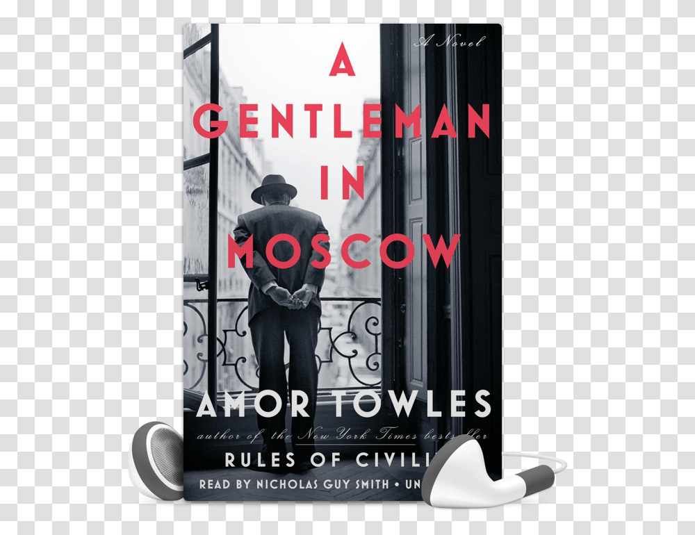 Gentleman In Moscow Book Cover, Person, Human, Advertisement, Poster Transparent Png
