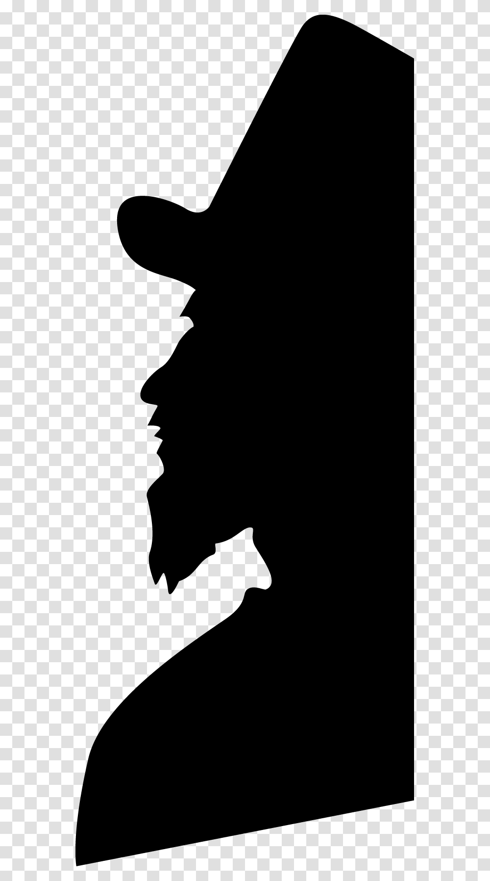 Gentleman Vector Head Outline Man Silhouette Top Hat, Person, Human, Stencil Transparent Png