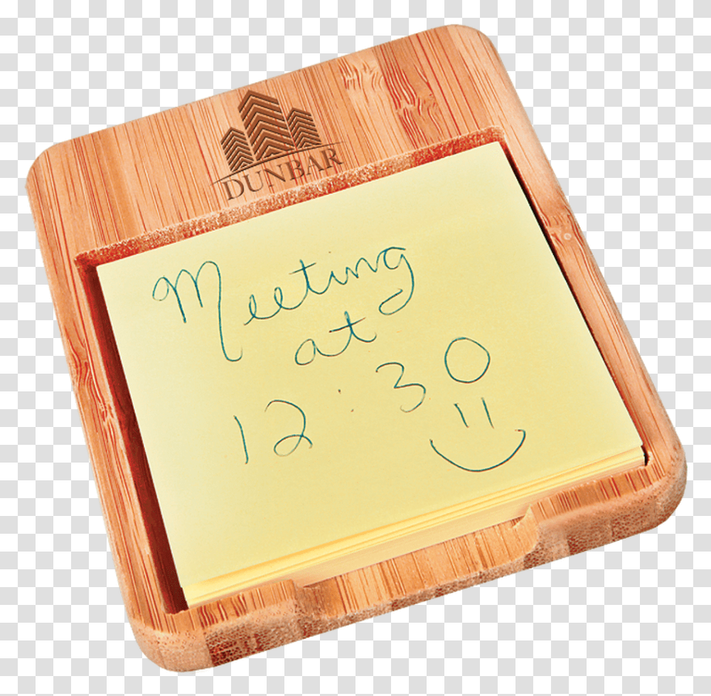 Genuine Bamboo Desk Note Holder With Notepad Wood, Box, Handwriting, Diary Transparent Png