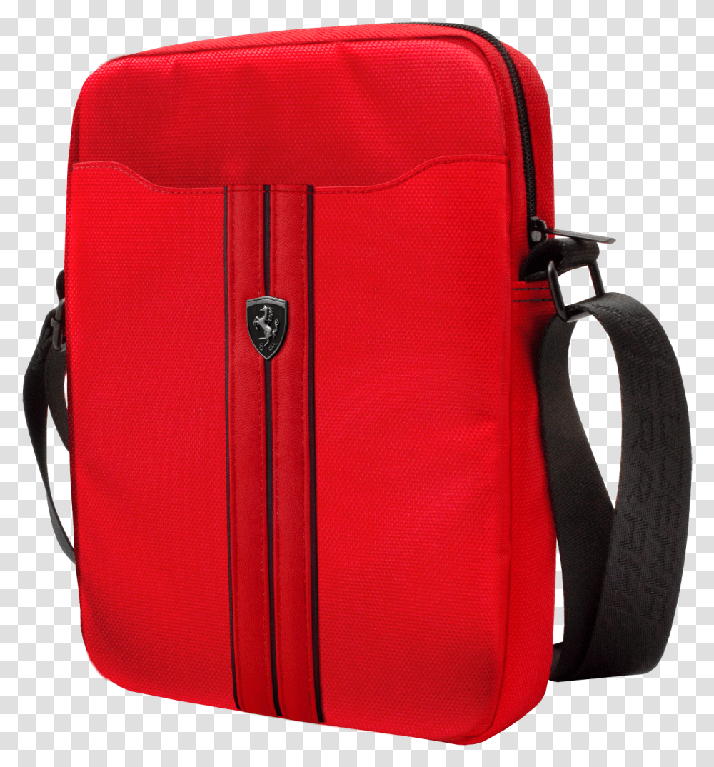 Genuine Ferrari Urban Tablet Bag Red With Black Piping, Backpack, Luggage, Suitcase Transparent Png