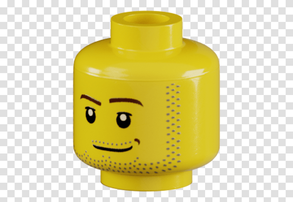 Genuine Lego Head With Stubble Plastic Bottle, Milk, Beverage, Drink, Birthday Cake Transparent Png
