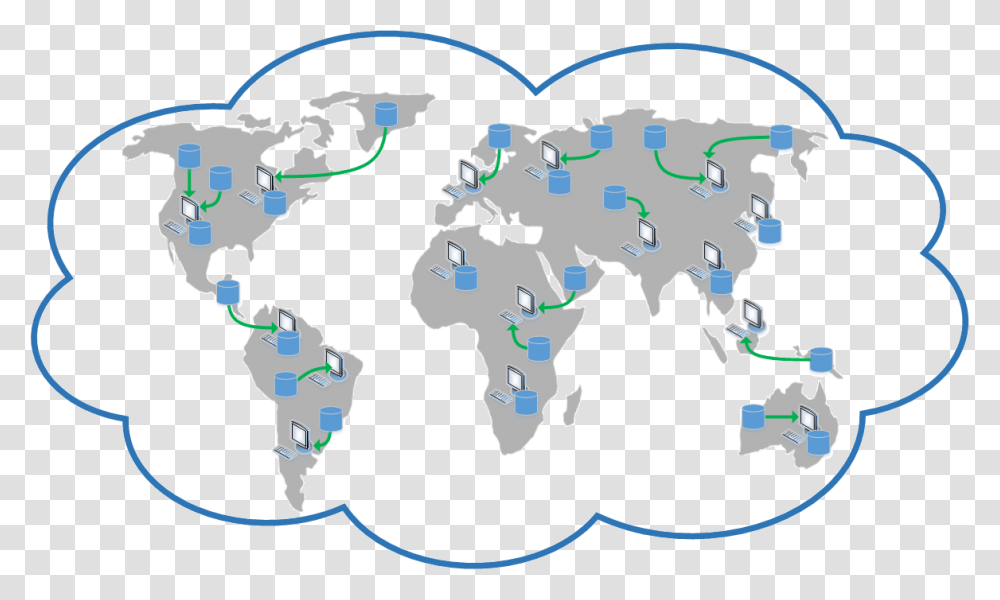 Geo Distributed Edge Cloud Easy World Map Simple, Plot, Diagram, Atlas, Network Transparent Png