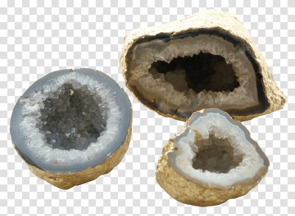 Geode Bowls Sushi, Mineral, Crystal, Quartz, Plant Transparent Png