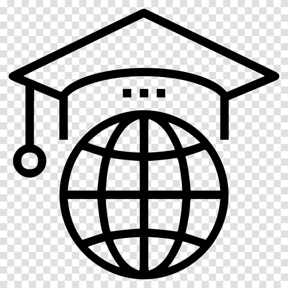 Geography Clipart Black And White Study Abroad Icon, Stencil, Silhouette, Architecture, Building Transparent Png