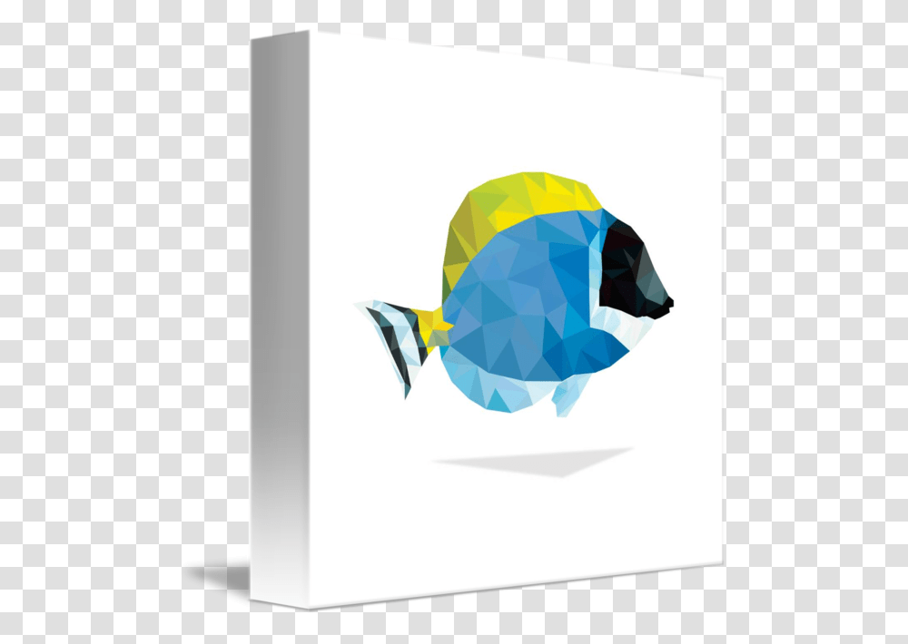 Geometric Abstract Powder Blue Tang Fish By Joseph Fish Geometric Art, Animal, Surgeonfish, Sea Life, Rock Beauty Transparent Png