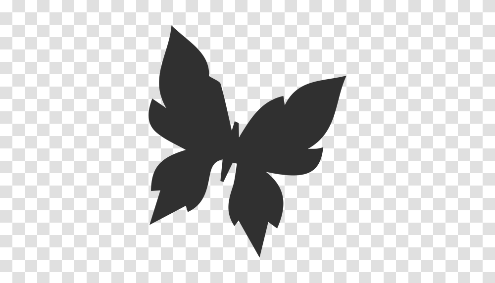 Geometric Butterfly Flying Silhouette, Leaf, Plant, Gray Transparent Png