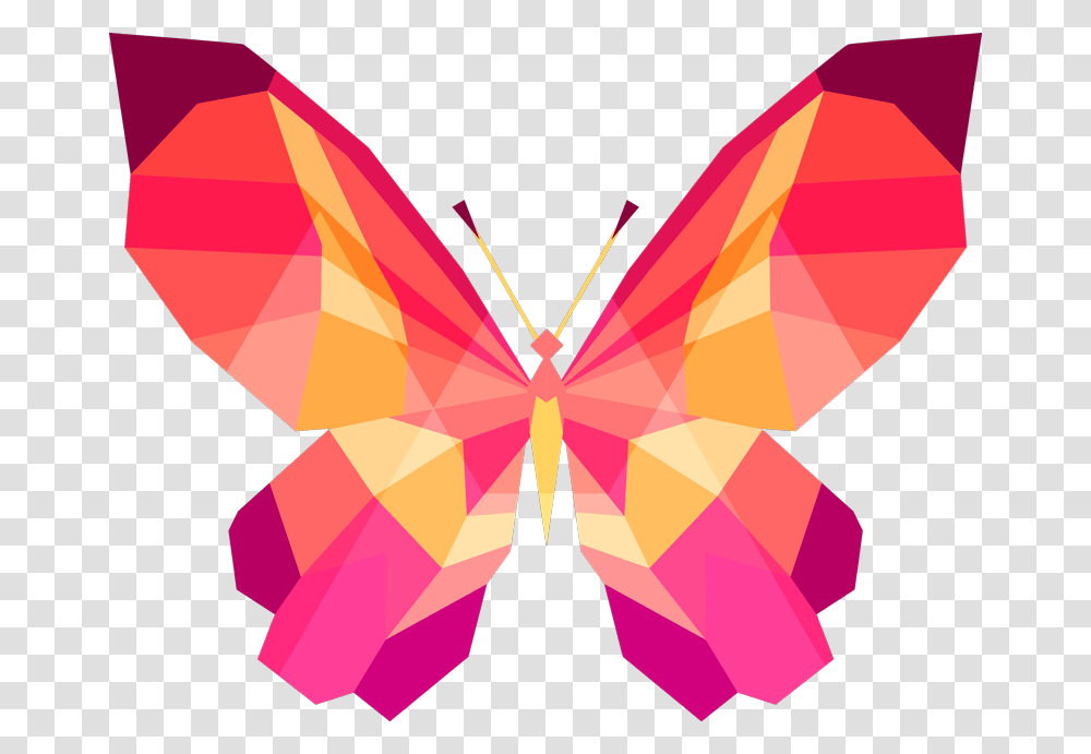 Geometric Butterfly Living Room Wall Decor Painting With Geometric Shapes, Ornament, Pattern Transparent Png